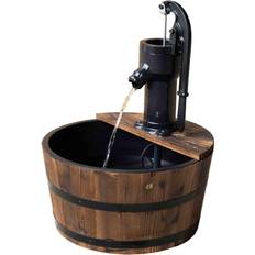 Wood Garden Decorations OutSunny Outsunny Barrel Water Fountain