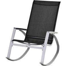 Black Outdoor Rocking Chairs Garden & Outdoor Furniture OutSunny 84A-037