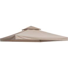 OutSunny Pavilion Roofs OutSunny Replacement Canopy Top Deep Beige