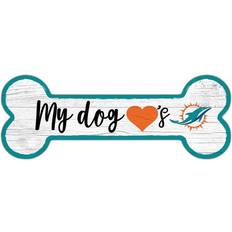 Fan Creations Miami Dolphins Team Dog Bone Sign Board