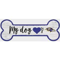 Fan Creations Baltimore Ravens Team Dog Bone Sign Board