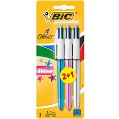 Bic 4 Colours Shine 3pk wilko