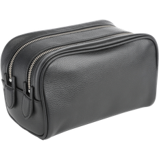 Royce Double Zip Toiletry Bag - Black