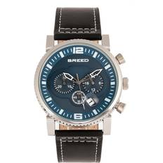 Breed Ryker Chronograph Leather-Band W/Date Black