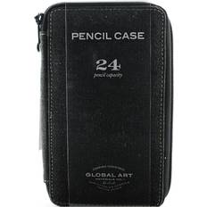 Black Pencil Case Canvas Pencil Cases black holds 24 pencils