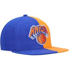 Mitchell & Ness New York Knicks Team Half and Half Snapback Hat Men - Blue/Orange