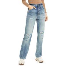 7 For All Mankind Easy Straight Leg Jeans - Destroy in Grand Canyon