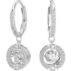 Swarovski Sparkling Dance Drop Earrings - Silver/Transparent