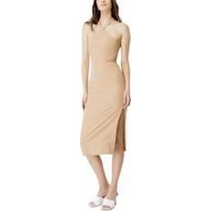 Bardot Amara Halter Midi Dress - Beige