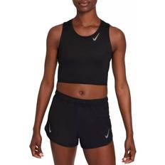 Nike Women Tank Tops Nike Dri Fit Race Cropped Running Tank Top Women - Black