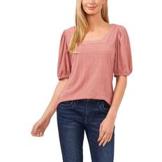 CeCe Square Neck Knit Top - Antique Rose