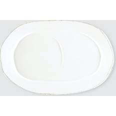 Vietri Lastra Oval Tray White Serving Tray