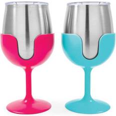 Camco Wine Set Blue/Pink Tumbler