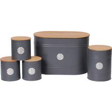 Neo Grey Scandi 5 Piece Kitchen Canister Set Kitchen Container