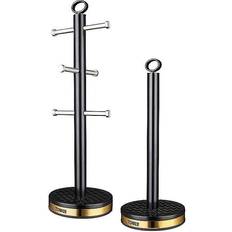 Tower Empire 6-Cup Tree And Towel Pole Set &Ndash; Black Cup