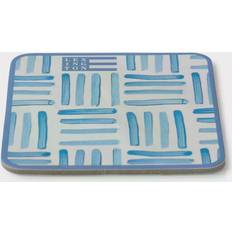 Blue Coasters Lexington Graphic Printed Blue-White Coaster