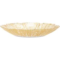 Vietri Rufolo Glass Gold Salad Dish