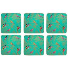 Portmeirion Sara Miller Chelsea Collection Set of 6 Green Coaster