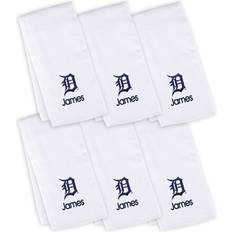 Chad & Jake Infant White Detroit Tigers Personalized Burp Cloth