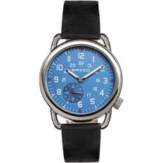 Breed Regulator Leather-Band w/Second Sub-dial Black/Blue