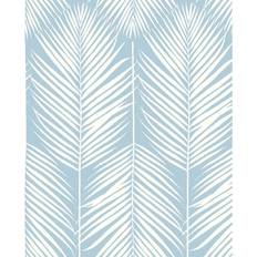 NextWall Peel & Stick Palm Silhouette Hampton Blue Wallpaper