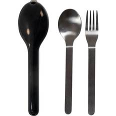 Sagaform Cutlery Sets Sagaform To Go 4 pieces Black-silver Cutlery Set