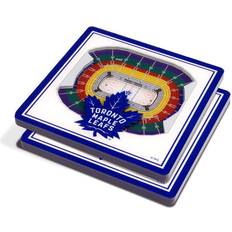 Porcelain Coasters White Toronto Maple Leafs 3D StadiumViews Coaster