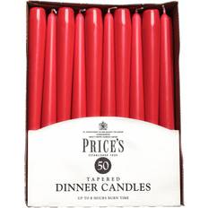 Tapered Unwrapped 50 pk Red Candle