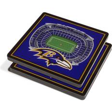 YouTheFan Purple Baltimore Ravens 3D StadiumViews Coaster