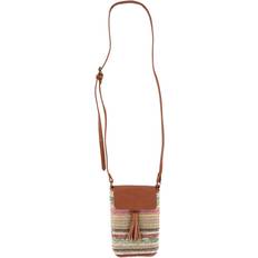 Sun N Sand Colorful Striped Polystraw Crossbody Handbag (Women s)