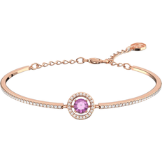 Purple Bracelets Swarovski Sparkling Dance Bangle - Rose Gold/Purple/Transparent