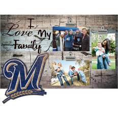 Fan Creations Milwaukee Brewers I Love My Family Clip Photo Frame