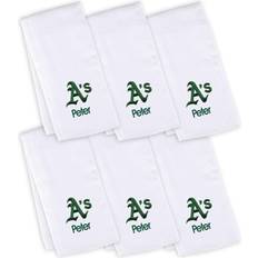 Chad & Jake Infant White Oakland Athletics Personalized Burp Cloth