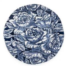 Burleigh Dessert Plates Burleigh Ink Blue Hibiscus Plate 19cm Dessert Plate