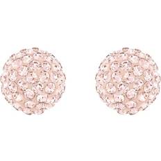 Swarovski Blow Stud Earrings - Rose Gold/Pink