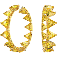 Swarovski Ortyx Triangle Cut Hoop Earrings - Gold/Yellow