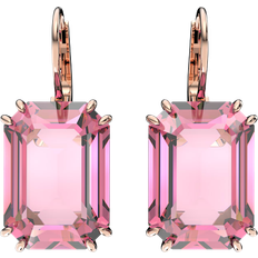 Pink Earrings Swarovski Millenia Drop Octagon Cut Earrings - Rose Gold/Pink