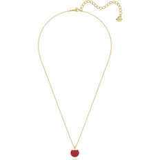 Swarovski Ginger Pendant Necklace - Gold/Transparent/Red