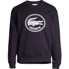 Lacoste Logo Cotton Crewneck Sweater - Navy