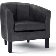 Simpli Home Austin Black Lounge Chair 75.9cm