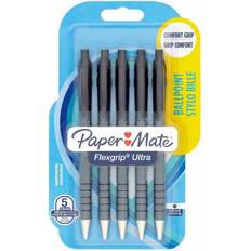 Black Pencils Flexgrip Ballpoint Medium Bk PK5