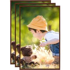 vidaXL Collage 3 pcs for Wall or Table Bronze 13x18cm MDF Photo Frame