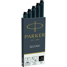 Parker Quink Long Fountain Pen Ink Cartridges Black PK10