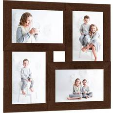 vidaXL Collage Photo Frame for 4x(10x15 cm) Picture Dark Brown MDF Photo Frame