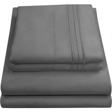 Sweet Home Collection 1500 Thread Count Bed Sheet Grey (259.08x167.64cm)