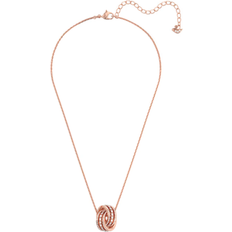 Swarovski Further Pendant Necklace - Rose Gold/Transparent