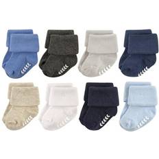 Hudson Baby Non-Skid Cuff Socks 8-pack - Blue/Gray ( 10754549)