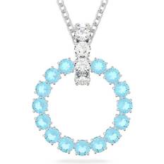 Swarovski Exalta Pendant Necklace - Silver/Blue/Transparent