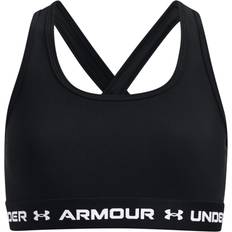 Under Armour Girl's Crossback Sports Bra - Black/White (1369971-001)