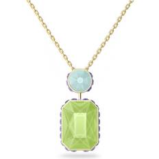 Swarovski Gold Plated Necklaces Swarovski Orbita Octagon Cut Long Necklace - Gold/Multicolour